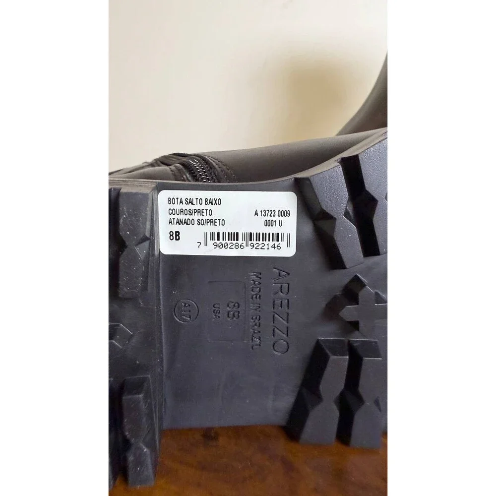 Arezzo Black Leather Booties 8B New in Box MSRP $159 - Picture 13 of 14